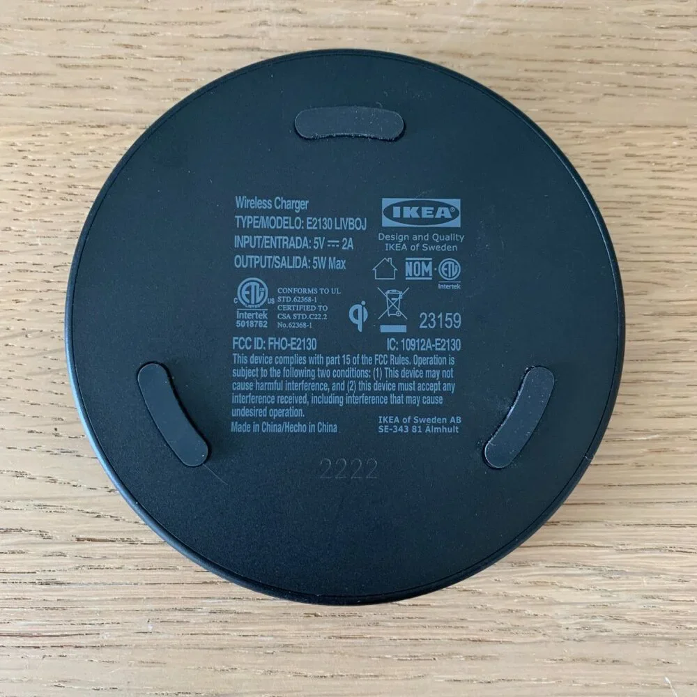 IKEA Livboj Wireless Black Charger for Phones, watches, tablets ect 904.470.58